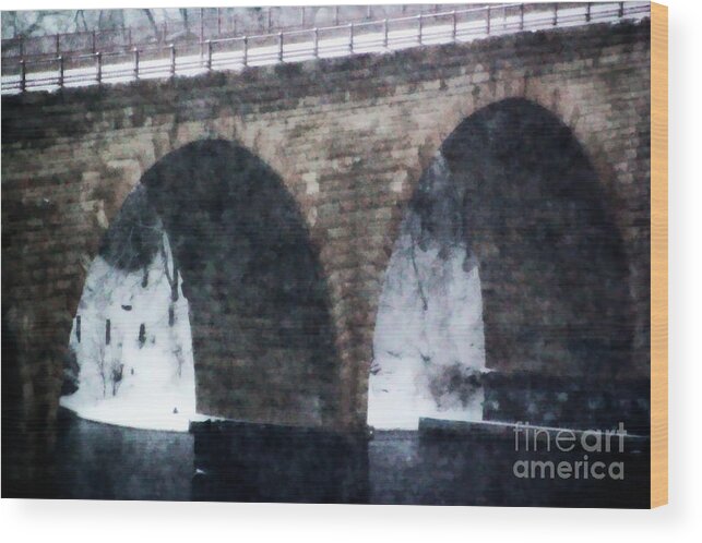 Stone Arch Bridge Wood Print featuring the photograph Stone Arch Bridge by A K Dayton