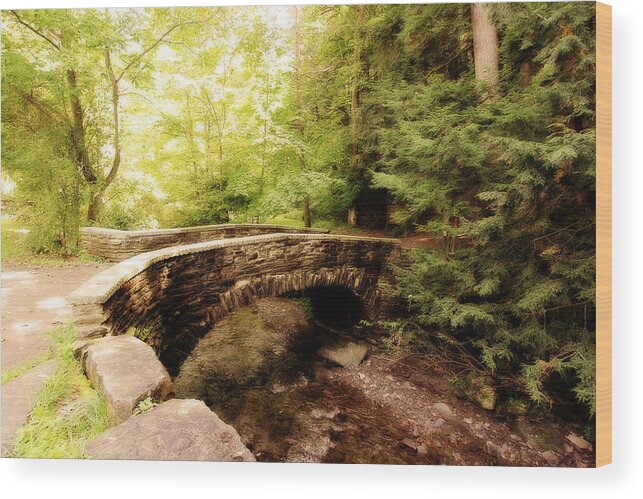 Bridges Wood Print featuring the photograph Stone Bridge by Trina Ansel