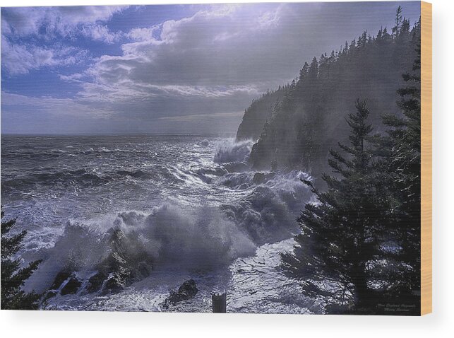 Storm Lifting At Gullivers Hole Wood Print featuring the photograph Storm Lifting at Gulliver's Hole by Marty Saccone