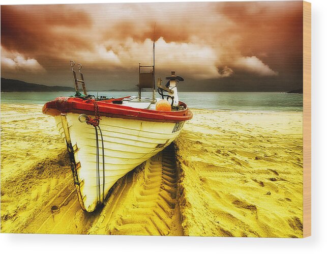 Seascape Photography Wood Print featuring the photograph Storm on the way 01 by Kevin Chippindall