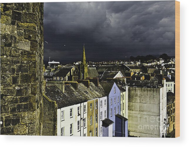 Travel Wood Print featuring the photograph Storm over Conwy by Elvis Vaughn