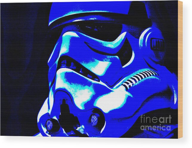 Stormtrooper Wood Print featuring the photograph Stormtrooper Helmet 22 by Micah May