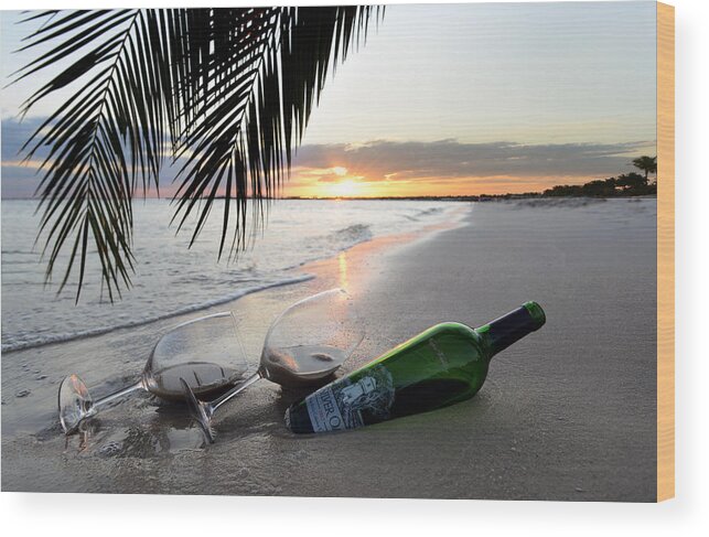 Wine Wood Print featuring the photograph Lost in Paradise by Jon Neidert