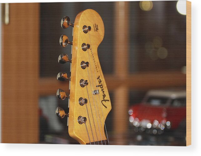 Fender Wood Print featuring the photograph Stratocaster Headstock by Chris Thomas