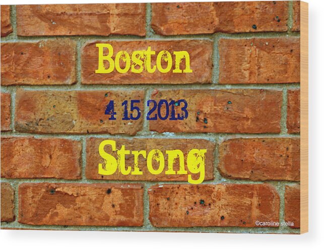 Boston Wood Print featuring the photograph Strength and Courage by Caroline Stella