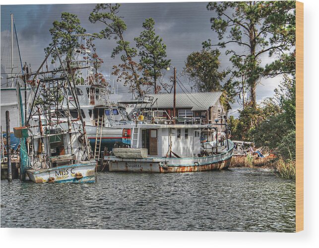 Old Boats Wood Print featuring the photograph Sugaree and Miss C by Lynn Jordan