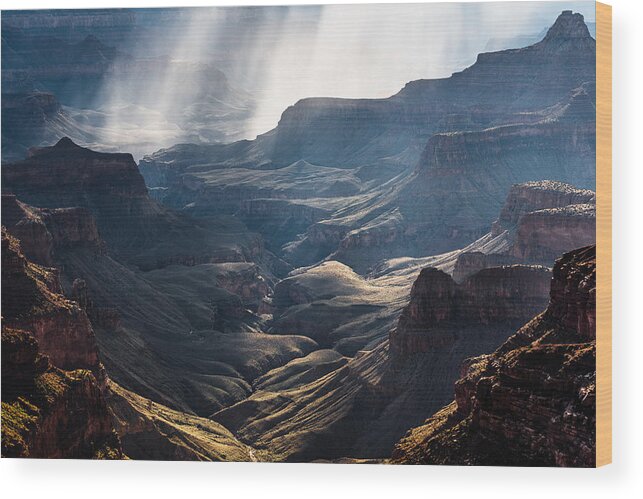 Landscape Wood Print featuring the photograph Sun Rays by Chuck Jason