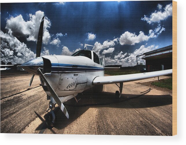 Aircraft Wood Print featuring the photograph Sunlight by Paul Job