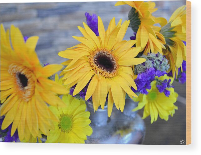 Sunflower Wood Print featuring the photograph Sunny Days by Ally White