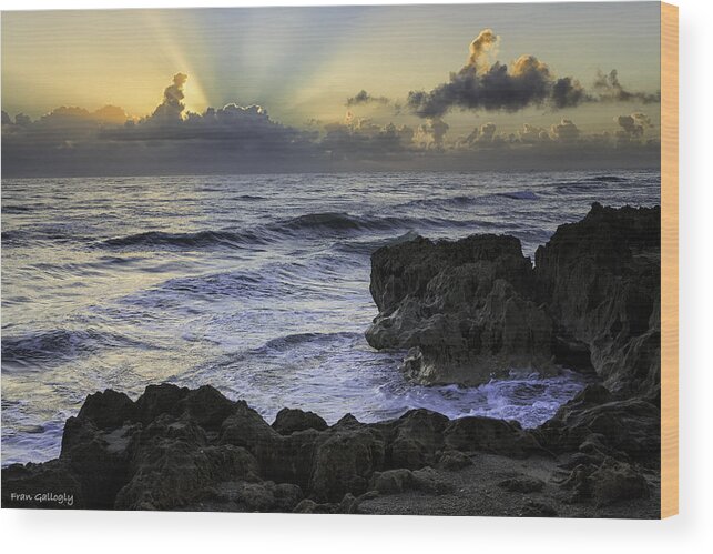Sunrise Wood Print featuring the photograph Sunrise at the House of Refuge by Fran Gallogly