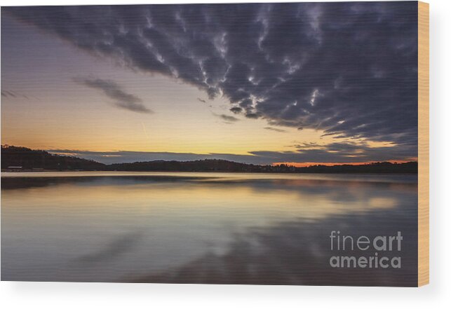 Lake-lanier Wood Print featuring the photograph Sunrise on the lake #2 by Bernd Laeschke