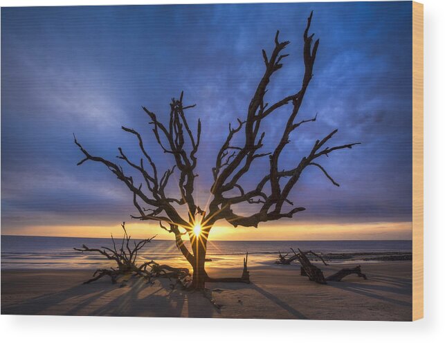 Clouds Wood Print featuring the photograph Sunrise Jewel by Debra and Dave Vanderlaan