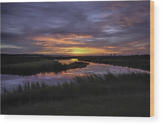 Palm Wood Print featuring the digital art Sunrise on Lake Shelby by Michael Thomas