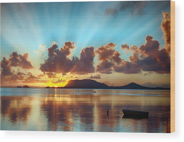 Hawaii Wood Print featuring the photograph Sunrise over Marine Corps Base Hawaii by Dan McManus