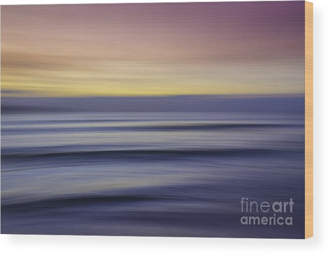 Beach Wood Print featuring the photograph Sunset Abstract by Hans- Juergen Leschmann