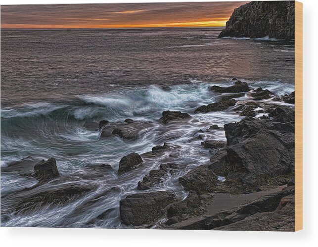 Sunset At Gullivers Hole Wood Print featuring the photograph Sunset at Gullivers Hole by Marty Saccone