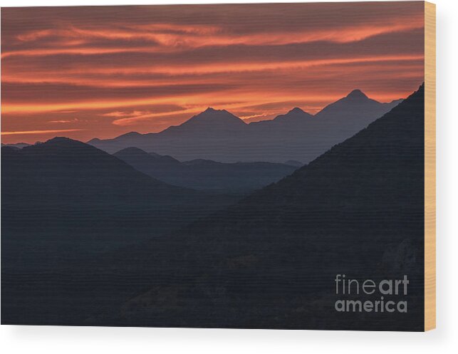 Al Andersen Wood Print featuring the photograph Sunset At Montezuma Pass by Al Andersen