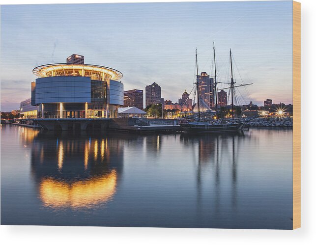 Cj Schmit Wood Print featuring the photograph Sunset at the Dock by CJ Schmit