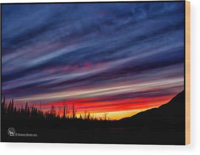 Sunset Wood Print featuring the photograph Sunset by Fred Denner