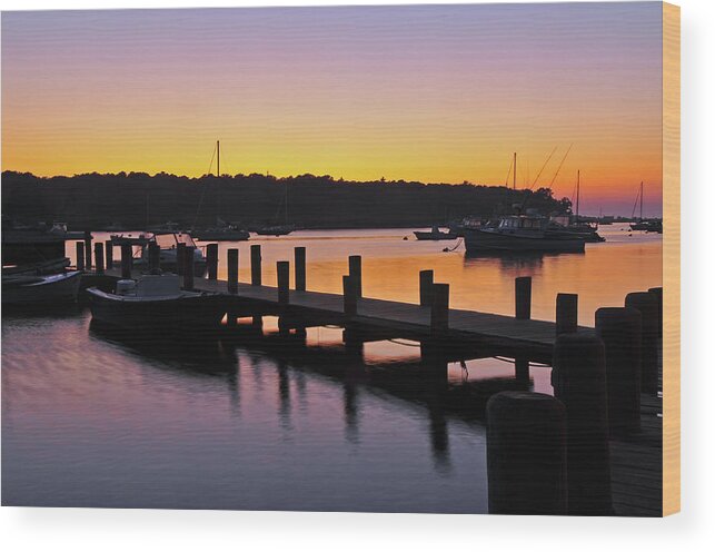 Marthas Vineyard Wood Print featuring the photograph Sunset On Lake Tashmoo by Dan Myers