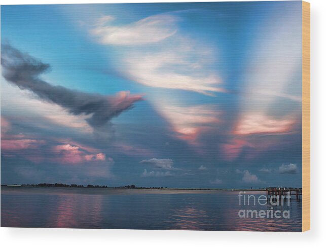 Sanibel Island Wood Print featuring the photograph Sunset On Sanibel Island by Jeff Breiman