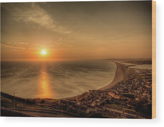 Sunset Over Chesil Beach by Maurice Ford