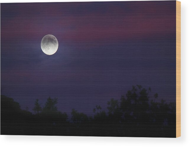 Moon Wood Print featuring the photograph Sunset Over Moonrise by Melanie Lankford Photography