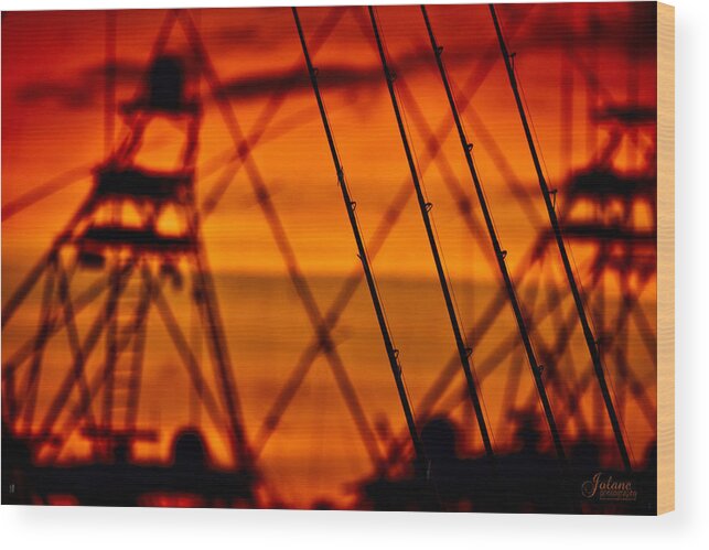 Marina Wood Print featuring the photograph Sunset Over Sailfish by Jody Lane