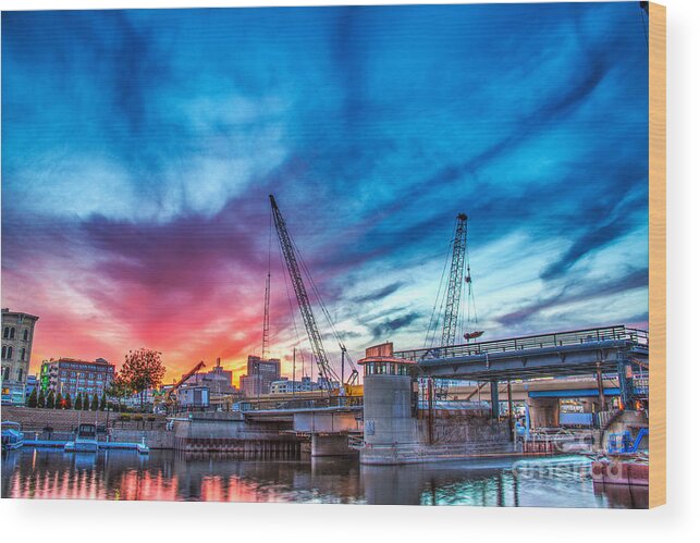 Architecture Wood Print featuring the photograph Sunset over St. Paul by Andrew Slater