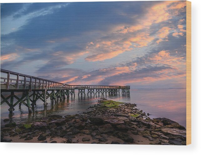 Pier Wood Print featuring the photograph Sunset Pier by Patrick Wolf