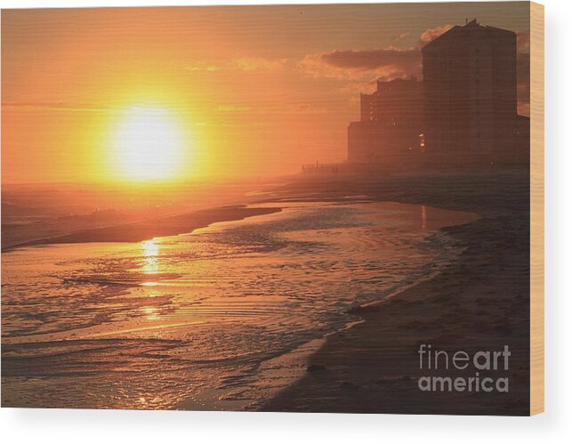 Gulf Islands National Seashore Wood Print featuring the photograph Sunset Towers by Adam Jewell