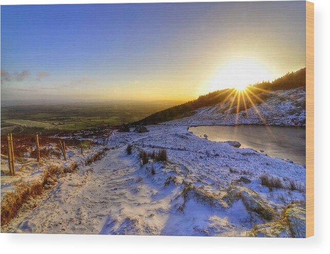 Sunrise Wood Print featuring the photograph Sunshine and Snow by Joe Ormonde