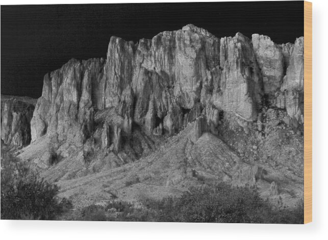Arizona Wood Print featuring the photograph Superstition Mountains by Jim Painter