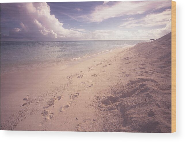Maldives Wood Print featuring the photograph Sweet Moment of Nostalgy. Maldives by Jenny Rainbow