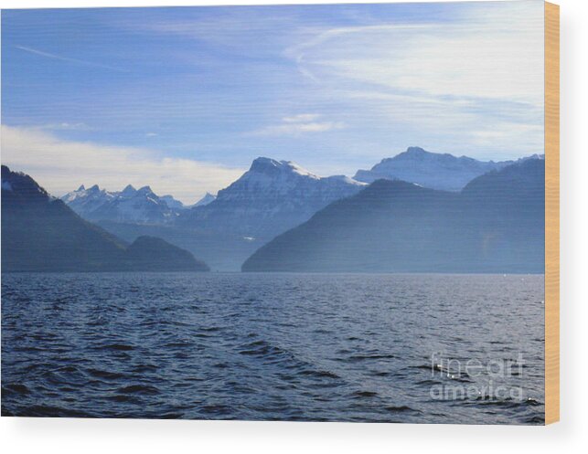 Panoramic Wood Print featuring the photograph Swiss Alps 2 by Amanda Mohler