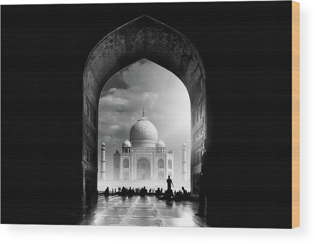 Taj Mahal Wood Print featuring the photograph Taj Mahal by Hussain Buhligaha