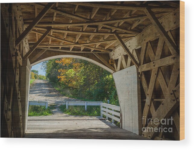 Bridges Of Madison County Wood Print featuring the photograph Take Me Back by Tamara Becker