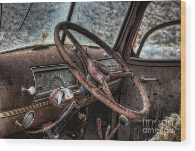 Steering Wood Print featuring the photograph Take The Wheel by Eddie Yerkish