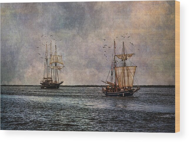 Boats Wood Print featuring the photograph Tall Ships Sailing by Dale Kincaid