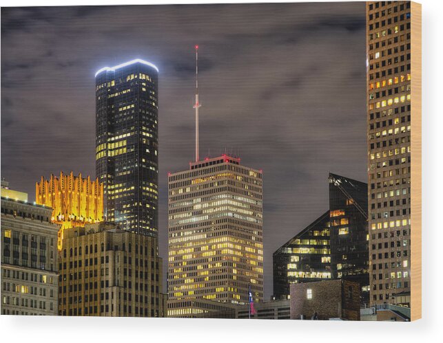 Downtown Wood Print featuring the photograph Tall Tops by Tim Stanley