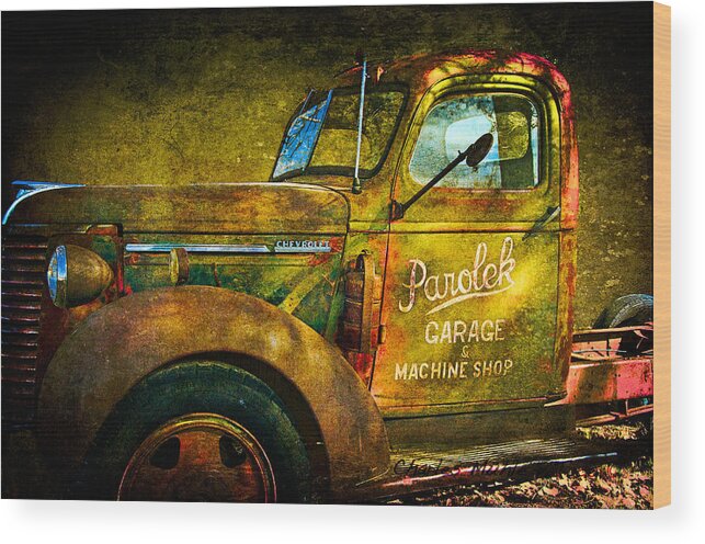 Santa Wood Print featuring the photograph Taos Chevy II by Charles Muhle