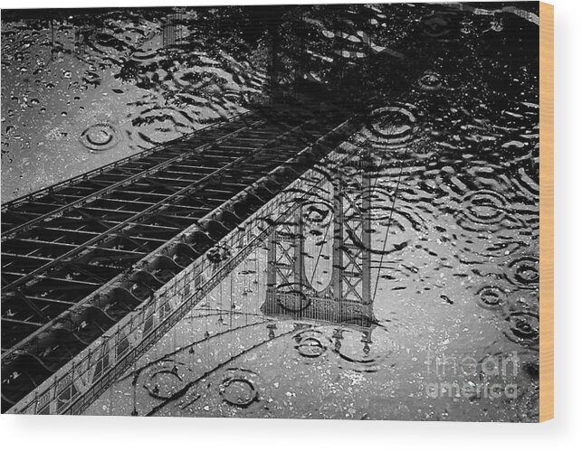 Manhattan Bridge Wood Print featuring the photograph Tears Of New York by Az Jackson