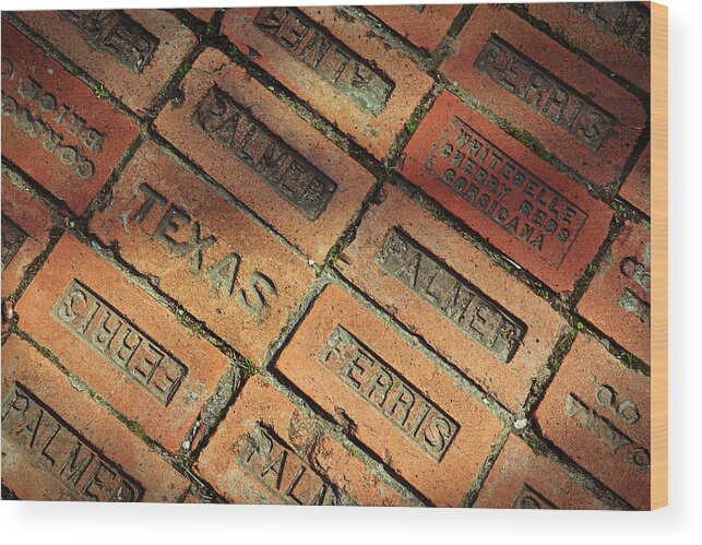 Red Brick Wood Print featuring the photograph Texas Red Brick by Jeanne May
