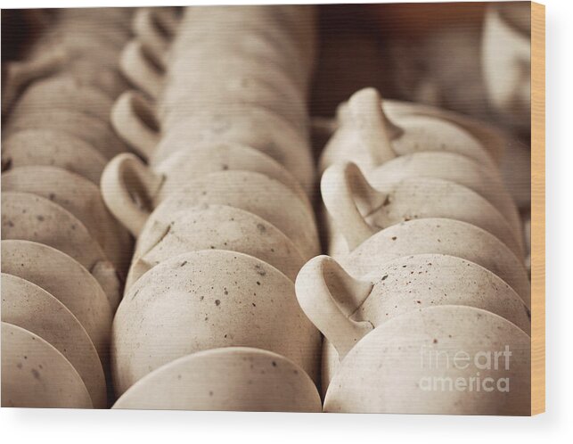 Teacups Wood Print featuring the photograph The Abandoned Ceramics Factory by Bethany Helzer