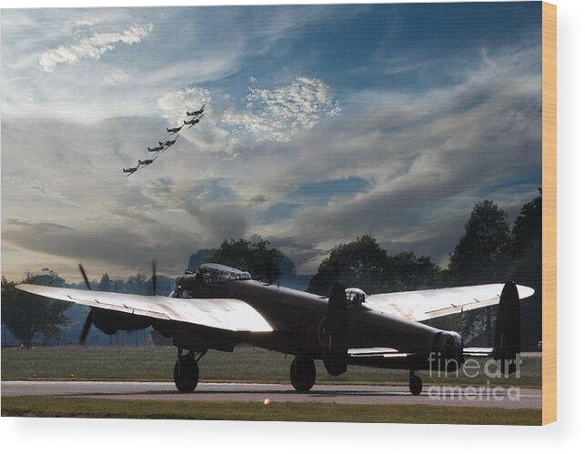 Avro Wood Print featuring the digital art The BBMF by Airpower Art