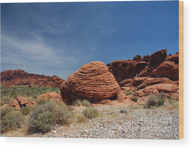 Valley Of Fire Wood Print featuring the photograph 515P The Beehive in Valley of Fire by NightVisions