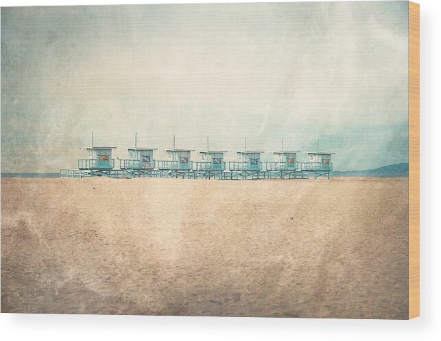 Venice Beach Wood Print featuring the photograph Venice cabins by Nastasia Cook