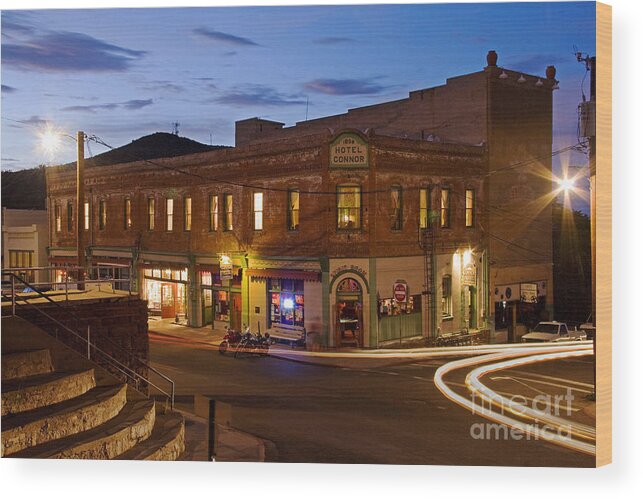 Connor Hotel Wood Print featuring the photograph The Connor Hotel and Spirit Room by Ron Chilston