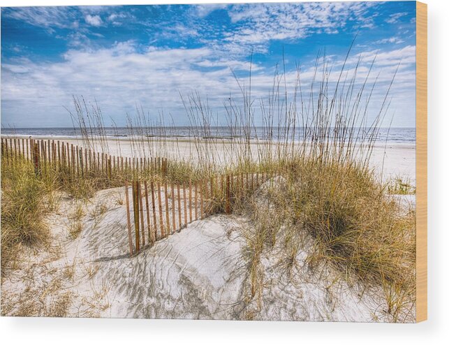 Clouds Wood Print featuring the photograph The Dunes by Debra and Dave Vanderlaan