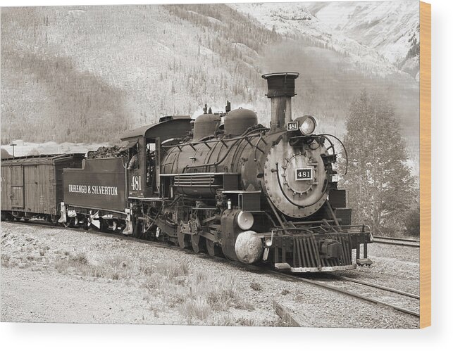 Transportation Wood Print featuring the photograph The Durango and Silverton by Mike McGlothlen